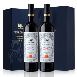 AUSWAN CREEK 天鹅庄 外交家20 澳大利亚原瓶进口红酒 干红葡萄酒 西拉 750ML*2礼盒装