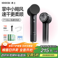 素士 高速吹风机 家用电吹风负离子护发速干吹风筒 情侣生日情人节礼物 F1 MINI 曜石黑