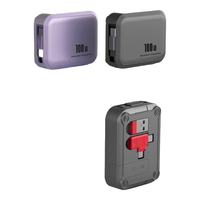SLUB 可伸缩快充线 数据线 转接头 收纳 紫色 Type-C Type-C 100W 6A