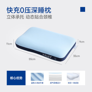 梦百合 快充0压深睡枕 55*35*11cm 高9-11cm