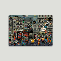 SkinAT 适用苹果笔记本保护贴膜 MacBook Air 13/15彩膜 Pro 16/14 M5创意贴纸 潮趣插画系列背贴 3M材料 配件