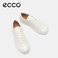 ecco 爱步 男士时尚牛皮休闲鞋 柔酷零点537764 白色 41
