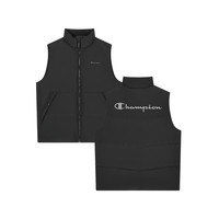 【丁禹兮同款】Champion冠军羽绒马甲男25冬拉链立领女 黑色 XL