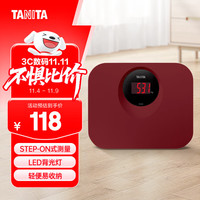 TANITA 百利达 HD-394 电子体重秤 人体秤家用精准减肥用 日本品牌健康秤 红色