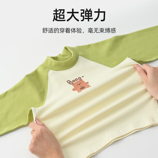 贝肽斯儿童打底衫秋冬季棉质半高领宝宝保暖衣服男女童单件秋上衣 深灰色 【舒适保暖】 130 cm