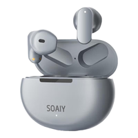 索爱（soaiy）SL6真无线蓝牙耳机运动降噪音乐游戏长续航半入耳式蓝牙耳机适用华为苹果小米oppo男女款 SL6APP版-月岩灰