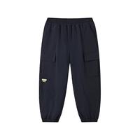 马骑顿（MQD）男童春季学院风中大童裤子工装风大口袋户外露营休闲裤 藏青 130
