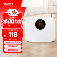 TANITA 百利达 HD-394 电子体重秤 人体秤家用精准减肥用 日本品牌秤 白色