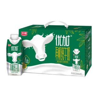 光明 优加有机纯牛奶 250ml*10盒4.0g乳蛋白 礼盒装