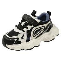 百丽童鞋女童老爹鞋儿童运动鞋秋冬2025男童加绒棉鞋网面鞋子