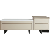 林氏家居落地电视柜客厅2025收纳储物柜一体升降茶几组合木业VK1M 【白色】茶几B