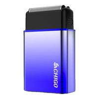 志高（CHIGO）往复式剃须刀双层刮胡刀电动剃须刀理发腿子刀头可水洗家电二合一男生送父亲 电镀渐变紫（标配款）