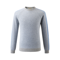 科蒙 厚款100%山羊绒衫大众休闲男士圆领套衫秋冬保暖针织毛衣