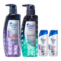 海飞丝 Head & Shoulders去屑止痒舒敏洗发水露300*2+80*2专研洗头膏套装
