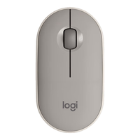 logitech 罗技 Pebble 2.4G蓝牙 优联 双模无线鼠标 1000DPI 烟云灰
