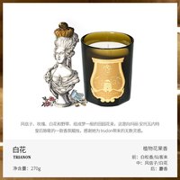 TRUDON法国楚敦CT香薰蜡烛卧室香氛女生新婚高档cire 白花 270g
