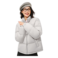 网易严选2590鸭绒超蓬羽绒服休闲面包服石墨烯保暖轻量抗菌防泼水 A款25秋冬立领-筠雾绿 XL