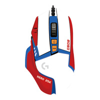 罗技 G） G502HERO主宰者鼠标有线 游戏鼠标 电竞鼠标 逻辑机械吃鸡竞技鼠标 G502hero+红白蓝贴纸