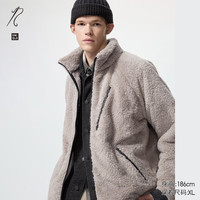 优衣库 合作款/男装女装摇粒绒拉链茄克/外套夹克25秋冬480408 31 米色 2XL