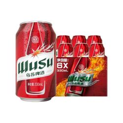 乌苏啤酒 红乌苏 拉格啤酒 330ml*6罐