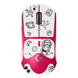  logitech/罗技 轻量化 无线游戏鼠标+防滑贴  GPW3代粉