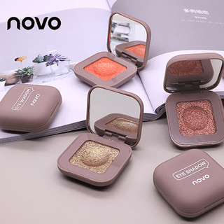 NOVO键盘指尖酷潮眼影偏光高闪土豆泥质地持久单色眼影盘化妆品彩妆 1#冰雪奇缘 3G