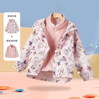 迪士尼 儿童外套一衣三穿2025春秋新款男女童日常卡通套装儿童两件套