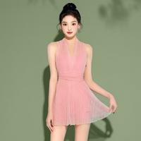 特步 泳衣 女士成人高级感保守连体泳裙遮肚显瘦性感美背沙滩度假泳装