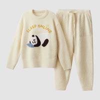 Bananain 蕉内 赵露思同款520H半边绒家居服圆领套装睡衣绒绒情侣款家居服