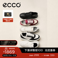 ecco 爱步 板鞋女 夏季软面休闲鞋舒适运动女鞋 街头720系列209713 黑色20971301001 37