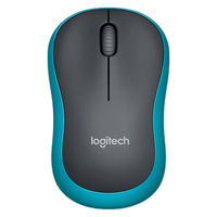logitech 罗技 M186 2.4G无线鼠标 1000DPI 黑蓝色