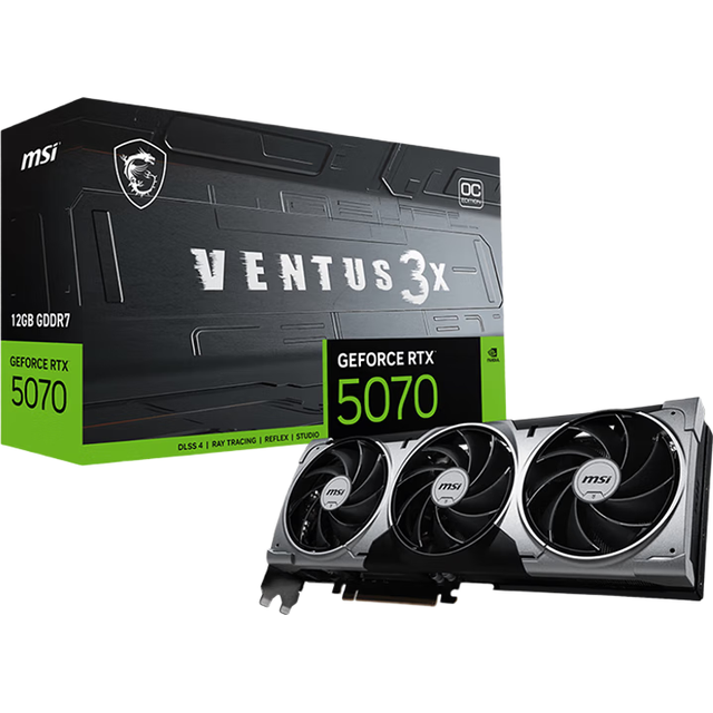 微星 RTX 5070 VENTUS 3X 12G 万图师 显卡
