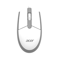 宏碁（acer）有线鼠标键盘套装办公游戏台式机笔记本电脑通用人体工学鼠标 灰白-轻音版