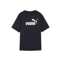 PUMA 纯棉宽松白色百搭休闲短袖T恤男女情侣款运动上衣 688958 海军蓝-16