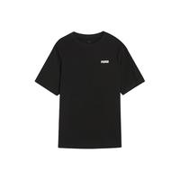 彪马PUMA 纯色修身印花休闲短袖T恤男女款运动上衣 690229 黑色-01 L (180/100A)