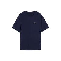 彪马（PUMA）纯色修身印花休闲短袖T恤男女款运动上衣 690229 海军蓝-06 M (175/96A)