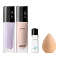 ZEESEA滋色 【彩妆套装】隔离霜妆前乳轻薄打底粉底液遮瑕无瑕底妆全套