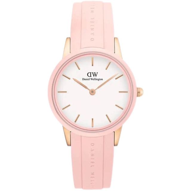 Daniel Wellington 丹尼尔惠灵顿 小粉胶石英欧美腕表 32MM千禧粉 DW00100532