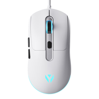 YUNMO 云墨 有线鼠标静轻音电竞游戏RGB发光宏程按键网吧笔记本台式电脑吃鸡竞技永劫无间外设 M7白色静音版