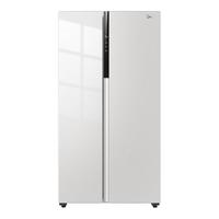美的 BCD-543WKPZM(E) 9分钟急速净味 543L 白色对开门冰箱
