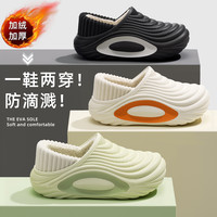 88VIP：TZLDN 男士棉拖鞋冬外穿2025防水防滑外穿包跟毛绒拖鞋女