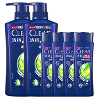 CLEAR/清扬 去屑控油 洗发水套装  500g*2+100g*4