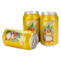 蓝带菠萝啤酒味碳酸饮料330ml罐整箱清爽可口开车可喝不含酒精