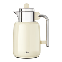 UKA幻悦保温壶家用大容量暖壶玻璃内胆热水瓶茶壶杯 白1L 幻悦白1.0L【红胆玻璃】