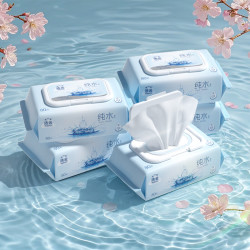 Hygienix 洁云 EDI纯水湿巾 80抽*5包 家居清洁湿巾 带盖