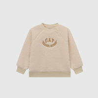 Gap 盖璞 男女童仿羊羔绒加厚卫衣上衣646064 浅卡其 160 cm (14-15岁) 亚洲尺码
