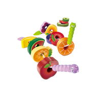 Hape 贪吃虫水果穿穿乐宝宝早教儿童益智玩具穿绳串珠积木