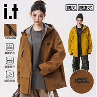 it:CHOCOOLATE户外三防冲锋衣男女同款夹克秋季时尚外套百搭上衣