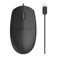  RAPOO/雷柏 通用typec接口 有线鼠标  N100C黑色【Type-c接口】送鼠标垫