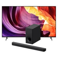 SONY 索尼 KD-75X80K+HT-S400 影音娱乐套装 杜比音效 智能环绕 大功率无线低音炮 家庭影院 回音壁